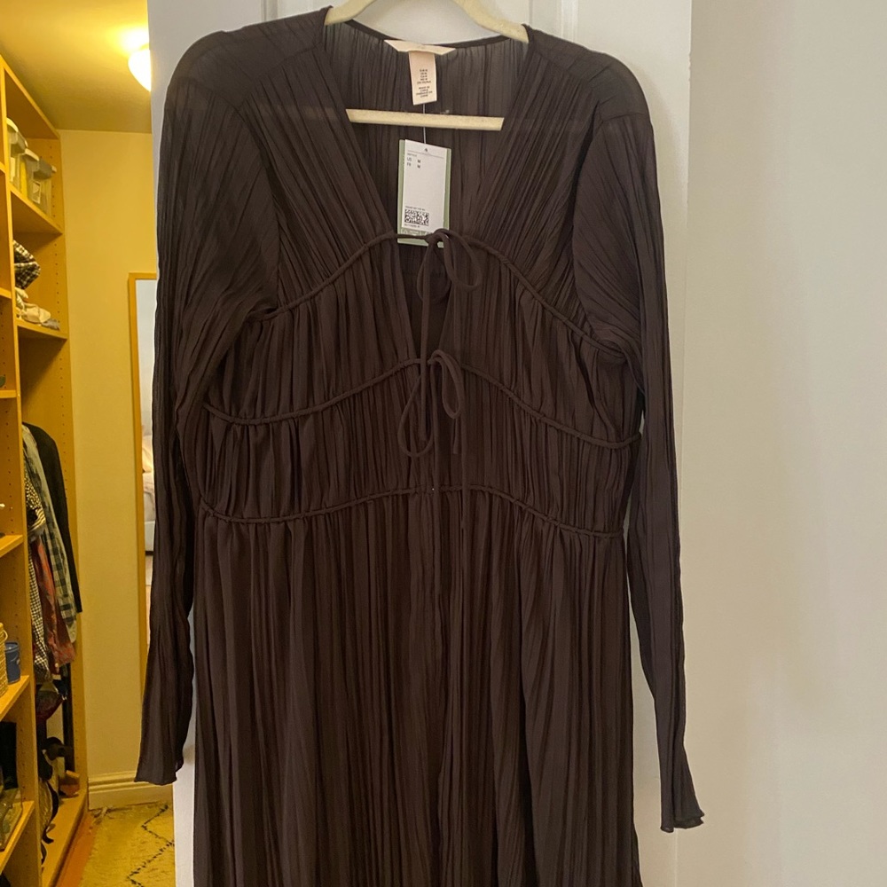 H&M Brown Dress Medium NWT Tove lookalike
